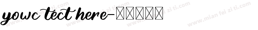 yowc tect here字体转换